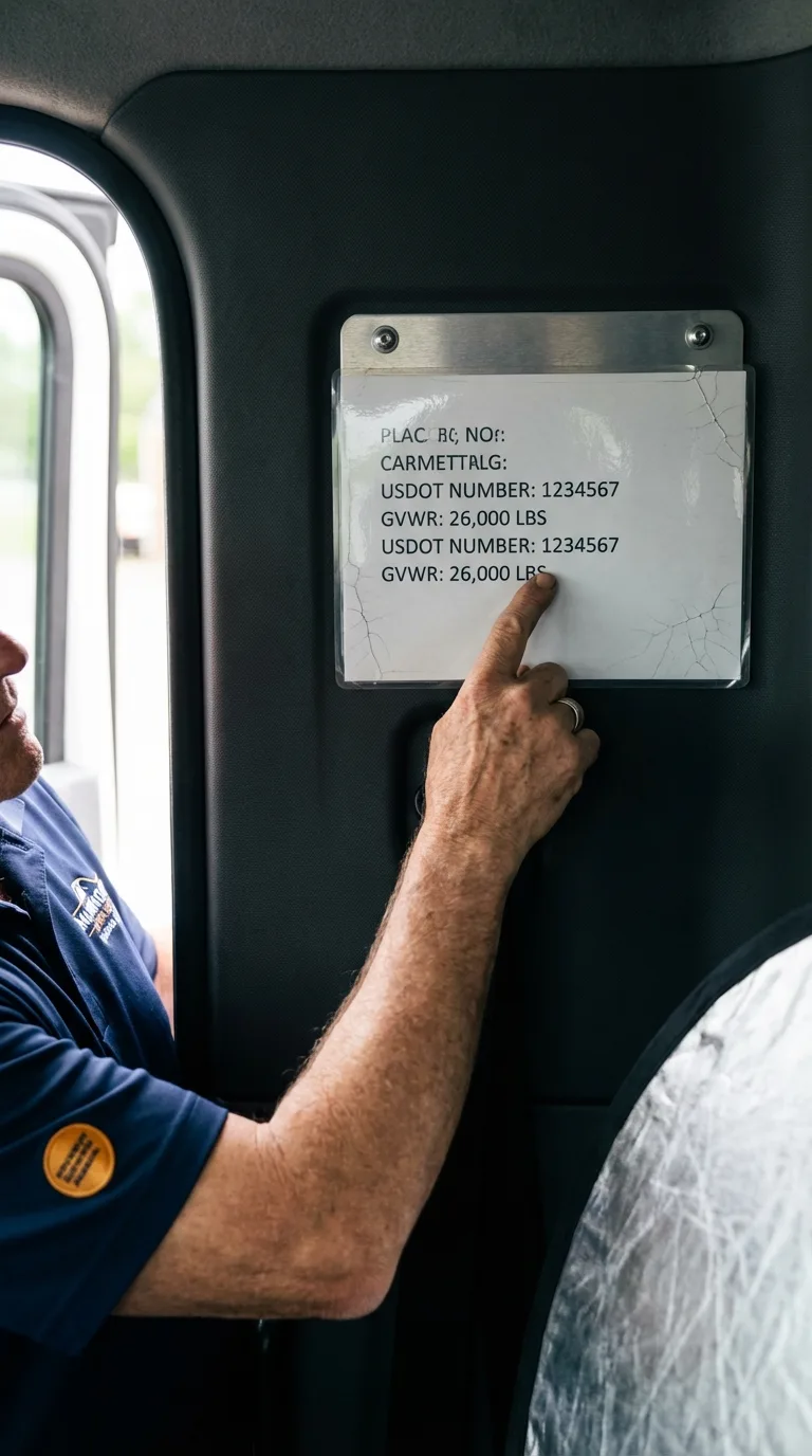 USDOT licensing placard verification in Little Ferry